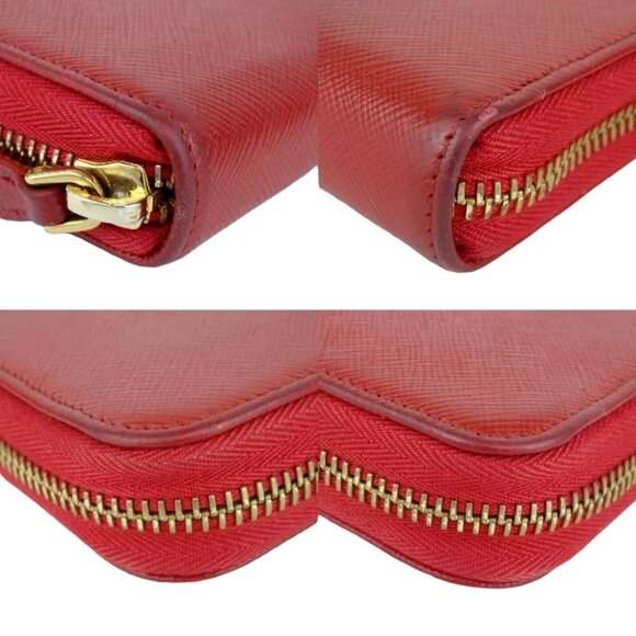 812159AM (C2) Prada Wallet Long Red Leather - Picture 7 of 13
